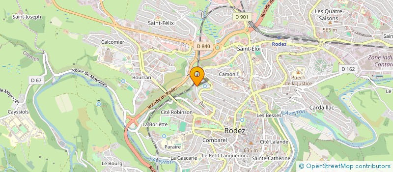 localisation de l'entreprise MONSIEUR PAUL DELBES  RODEZ