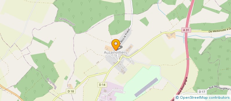 localisation de l'entreprise MONSIEUR PAUL DENY  AUZAINVILLIERS