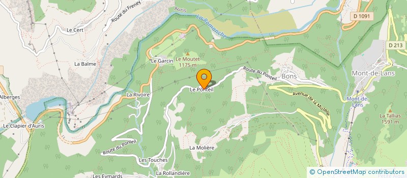 localisation de l'entreprise MONSIEUR PAUL DUMONTEIL COING  LES DEUX ALPES