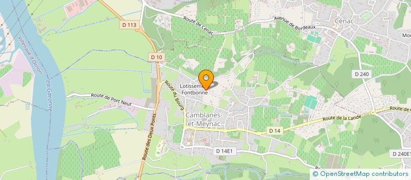 localisation de l'entreprise MONSIEUR PAUL DUPIN  CAMBLANES-ET-MEYNAC