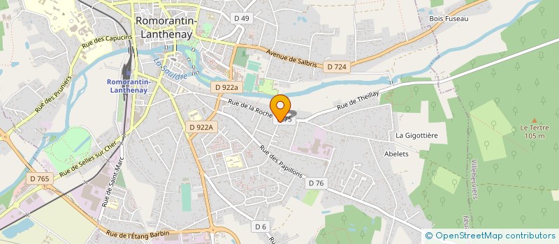 localisation de l'entreprise MONSIEUR PAUL DUVIL  ROMORANTIN-LANTHENAY