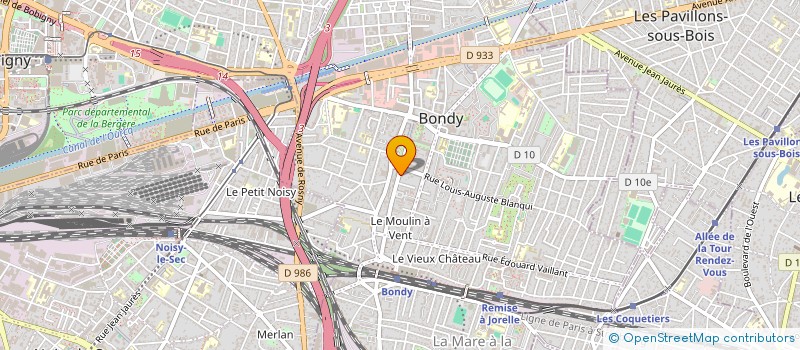 localisation de l'entreprise MONSIEUR PAUL-ERIC DROSS  BONDY