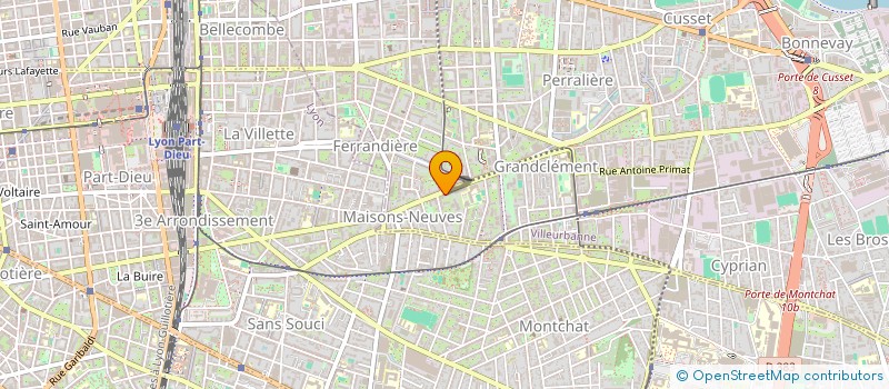 localisation de l'entreprise MONSIEUR PAUL-FLORIAN EFANG  VILLEURBANNE