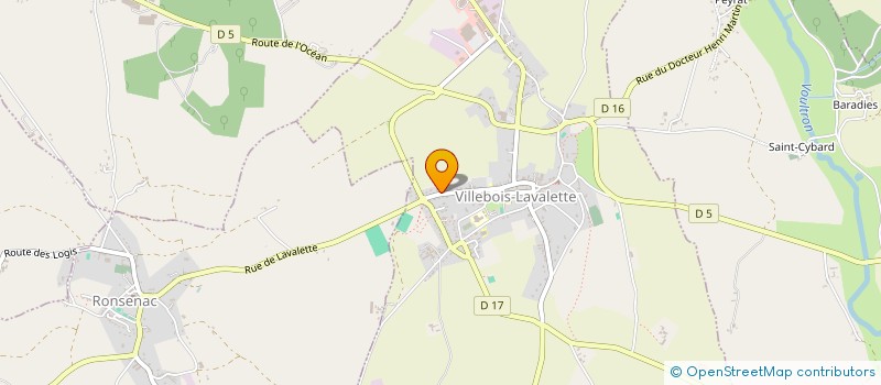 localisation de l'entreprise MONSIEUR PAUL FONTENEAU à VILLEBOIS-LAVALETTE