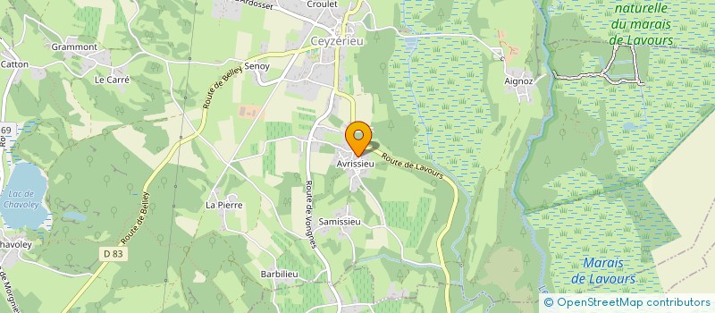 localisation de l'entreprise MONSIEUR PAUL FOSSUS-CROCHET  CULOZ-BEON