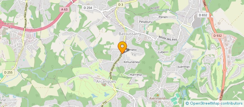 localisation de l'entreprise MONSIEUR PAUL GEOFFROY  ARCANGUES