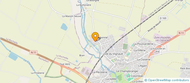 localisation de l'entreprise MONSIEUR PAUL GRANIER  MAUZE-SUR-LE-MIGNON