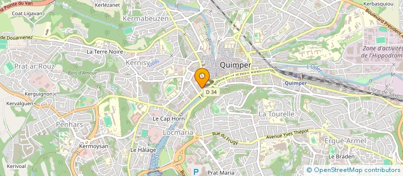 localisation de l'entreprise MONSIEUR PAUL GRENIER à QUIMPER