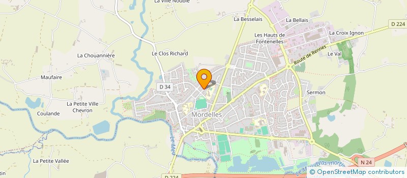 localisation de l'entreprise MONSIEUR PAUL GUENEC  MORDELLES