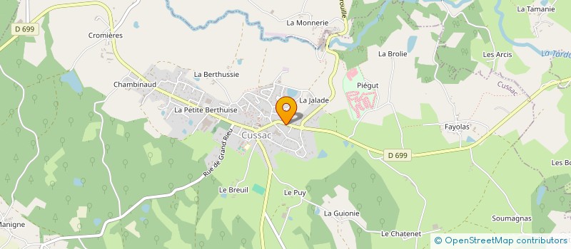 localisation de l'entreprise MONSIEUR PAUL HAMLEY  CUSSAC