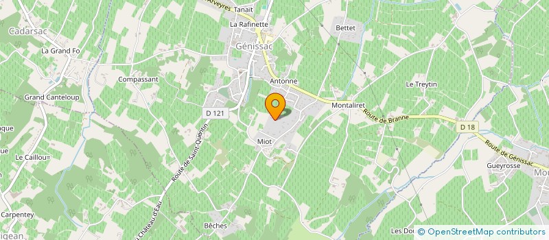 localisation de l'entreprise MONSIEUR PAUL-HENRI ROMAIN  GENISSAC