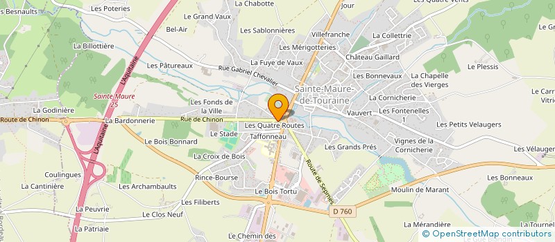 localisation de l'entreprise MONSIEUR PAUL HOUDAILLE  SAINTE-MAURE-DE-TOURAINE