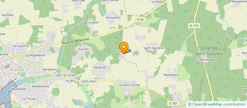 localisation de l'entreprise MONSIEUR PAUL KERVARREC  HENNEBONT