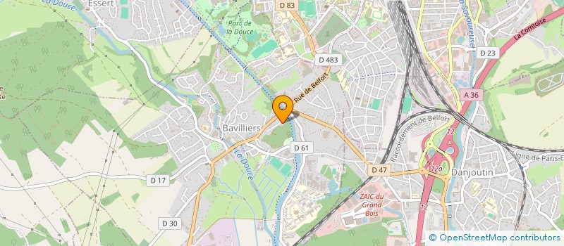 localisation de l'entreprise MONSIEUR PAUL KLEIN à BAVILLIERS
