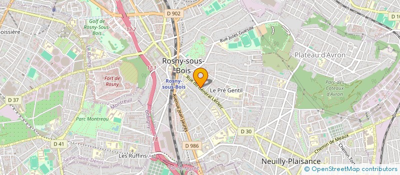 localisation de l'entreprise MONSIEUR PAUL LACAILLE à ROSNY-SOUS-BOIS