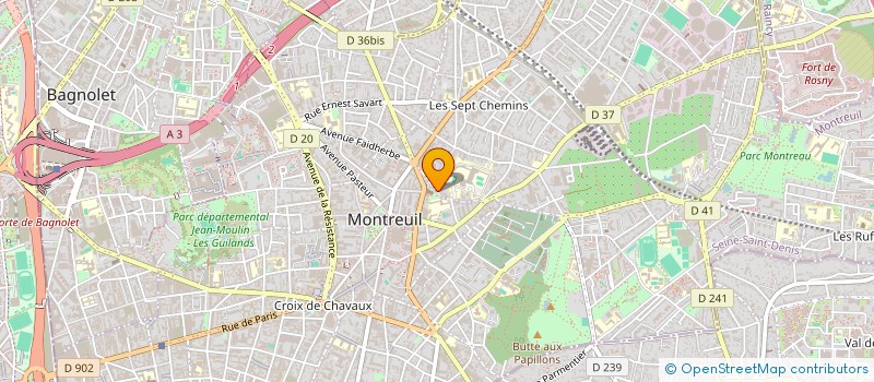localisation de l'entreprise MONSIEUR PAUL LAPARRE à MONTREUIL