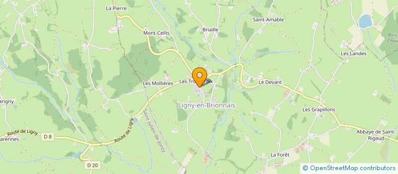 localisation de l'entreprise MONSIEUR PAUL LAROCHE à LIGNY-EN-BRIONNAIS