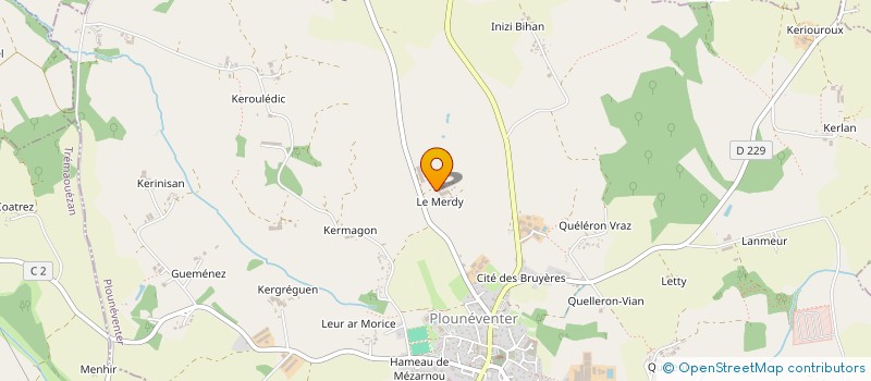 localisation de l'entreprise MONSIEUR PAUL LE BRAS  PLOUNEVENTER