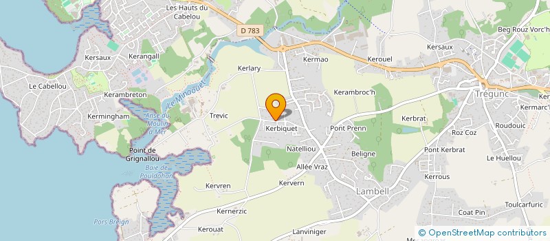 localisation de l'entreprise MONSIEUR PAUL LECHAT  TREGUNC