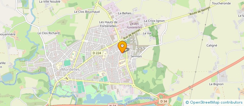 localisation de l'entreprise MONSIEUR PAUL LEMOINE  MORDELLES