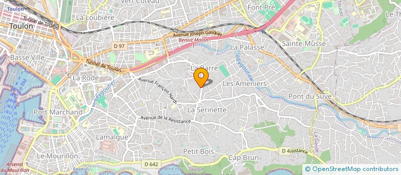 localisation de l'entreprise MONSIEUR PAUL LETEVE  TOULON