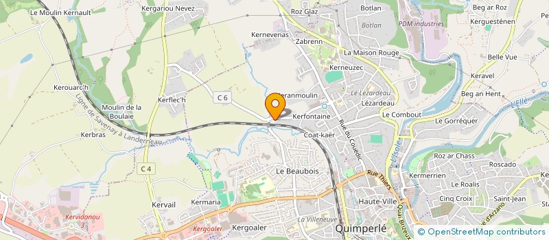 localisation de l'entreprise MONSIEUR PAUL LOBRY  QUIMPERLE