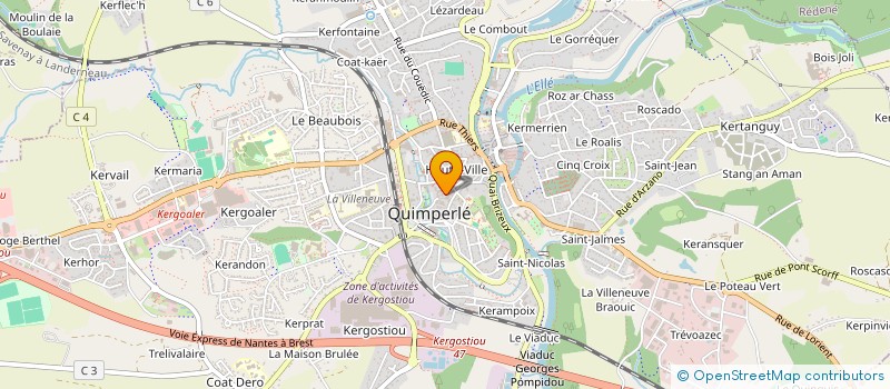 localisation de l'entreprise MONSIEUR PAUL LOBRY à QUIMPERLE