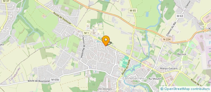 localisation de l'entreprise MONSIEUR PAUL LONGONI  CORNEBARRIEU