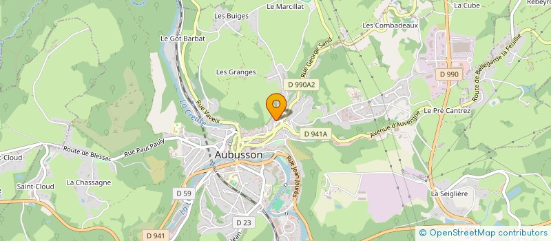 localisation de l'entreprise MONSIEUR PAUL-LOUIS CANOVA à AUBUSSON