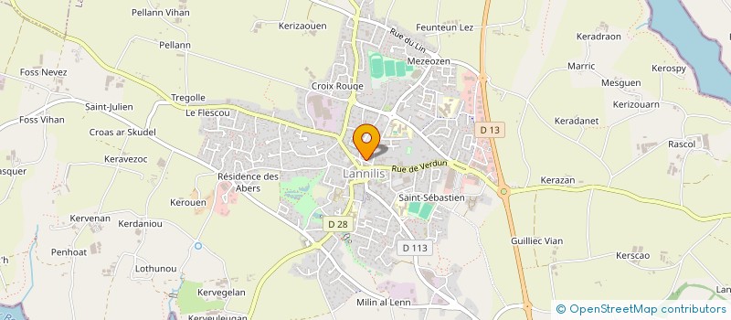 localisation de l'entreprise MONSIEUR PAUL MADEC à LANNILIS