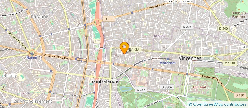 localisation de l'entreprise MONSIEUR PAUL MAGDELAINE à VINCENNES