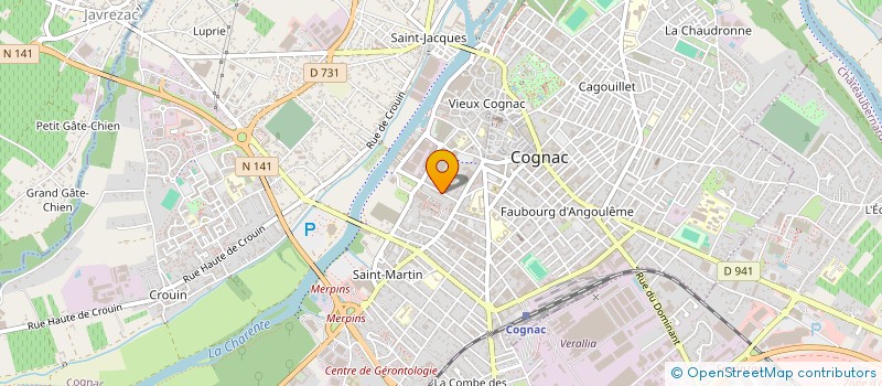localisation de l'entreprise MONSIEUR PAUL MAGNIN à COGNAC