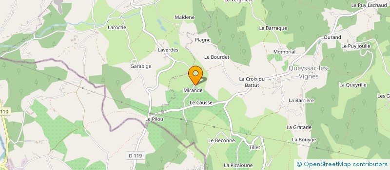 localisation de l'entreprise MONSIEUR PAUL MALMARTEL  QUEYSSAC-LES-VIGNES