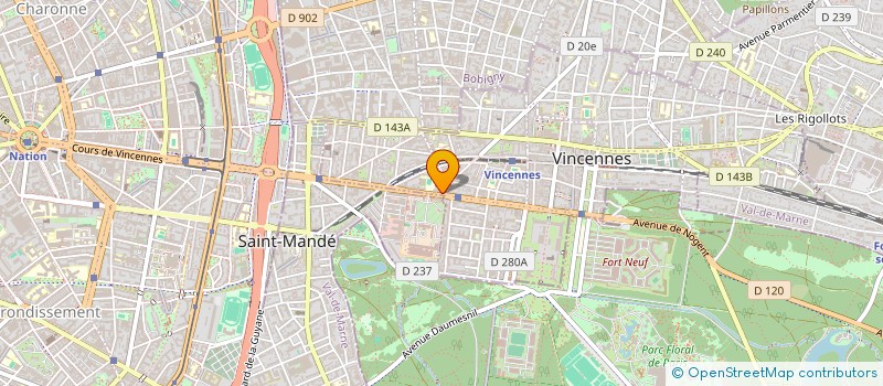 localisation de l'entreprise MONSIEUR PAUL MANCEAU à VINCENNES