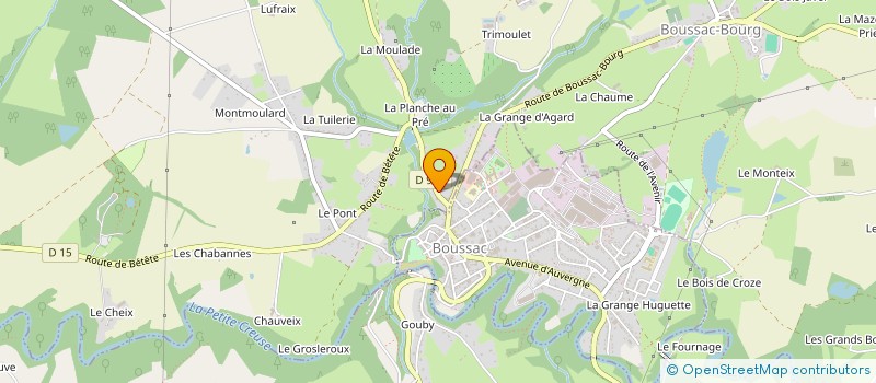localisation de l'entreprise MONSIEUR PAUL MARTORELLI à BOUSSAC-BOURG