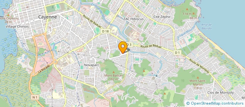 localisation de l'entreprise MONSIEUR PAUL MATHIAS  CAYENNE