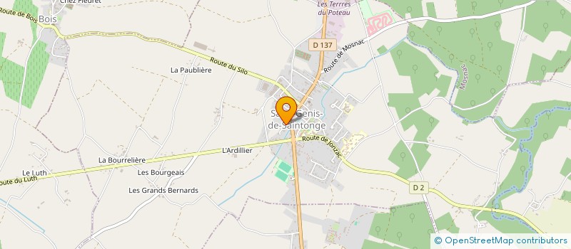 localisation de l'entreprise MONSIEUR PAUL MERZEAU  SAINT-GENIS-DE-SAINTONGE