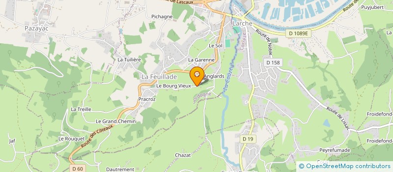 localisation de l'entreprise MONSIEUR PAUL MOLAS à LA FEUILLADE