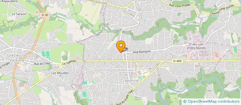 localisation de l'entreprise MONSIEUR PAUL MORILLON  CRAPONNE