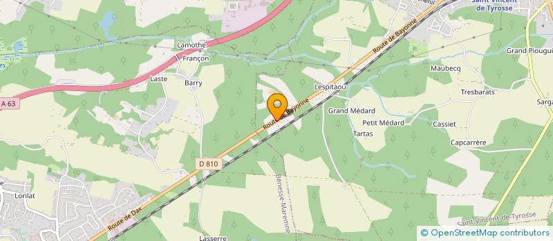 localisation de l'entreprise MONSIEUR PAUL MOULIAN  SAINT-VINCENT-DE-TYROSSE