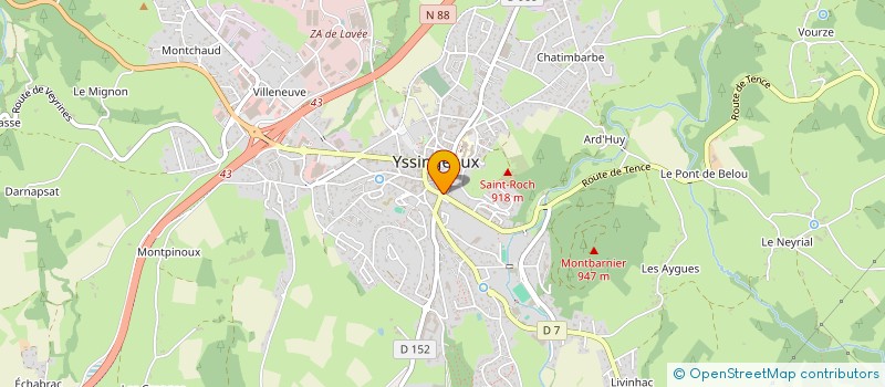 localisation de l'entreprise MONSIEUR PAUL NOUVET à YSSINGEAUX