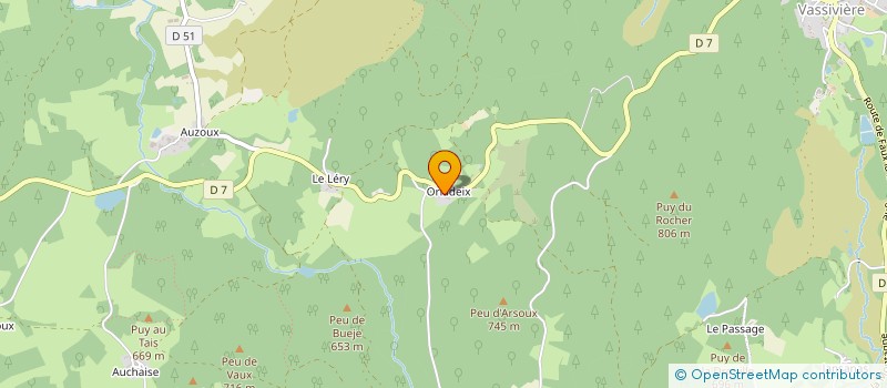 localisation de l'entreprise MONSIEUR PAUL PANTEIX  ROYERE-DE-VASSIVIERE