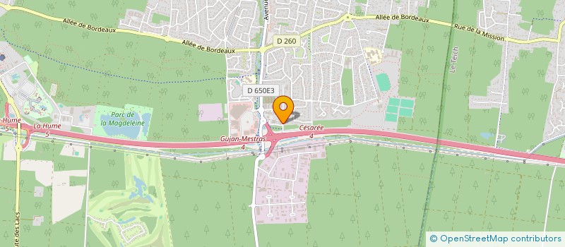 localisation de l'entreprise MONSIEUR PAUL PEYRELEVADE  GUJAN-MESTRAS