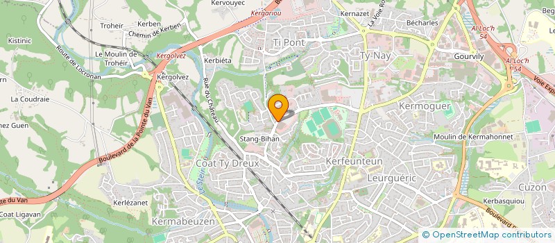 localisation de l'entreprise MONSIEUR PAUL POUPON  QUIMPER