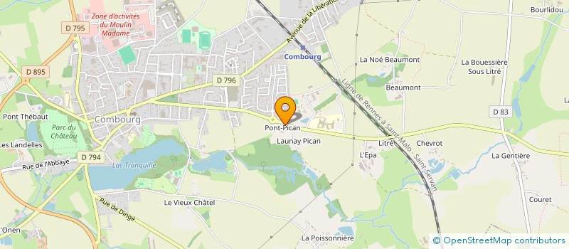 localisation de l'entreprise MONSIEUR PAUL RAHUEL  COMBOURG