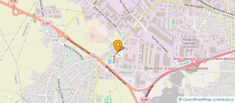 localisation de l'entreprise MONSIEUR PAUL ROUX à CORBAS