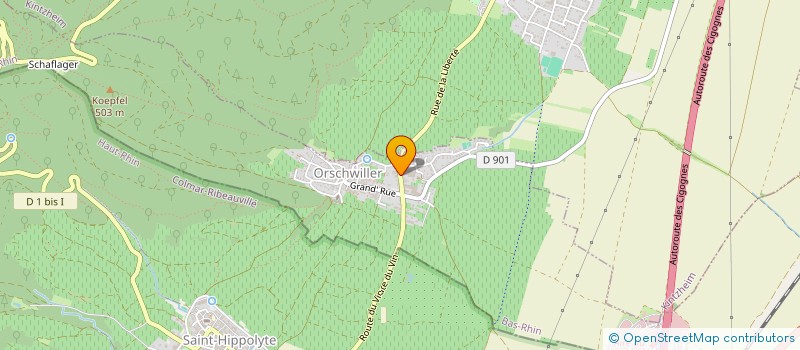 localisation de l'entreprise MONSIEUR PAUL STUDLER  ORSCHWILLER