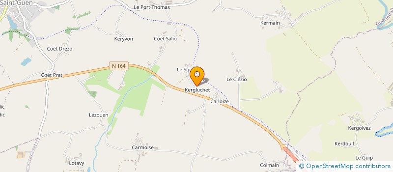 localisation de l'entreprise MONSIEUR PAUL TANGUY  GUERLEDAN