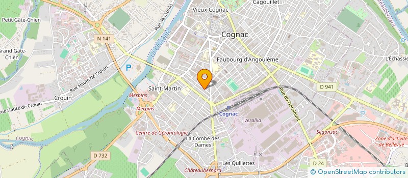localisation de l'entreprise MONSIEUR PAUL TONDEUR à COGNAC