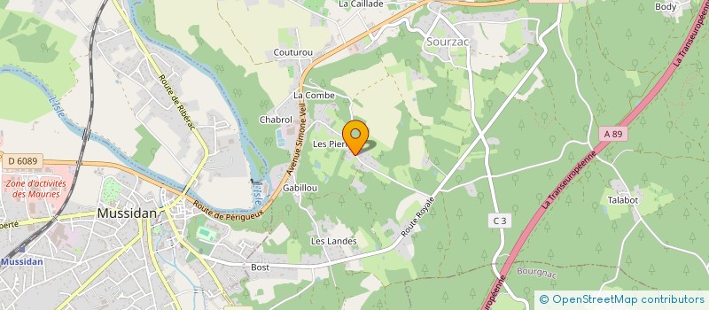 localisation de l'entreprise MONSIEUR PAUL TURGIS  SOURZAC